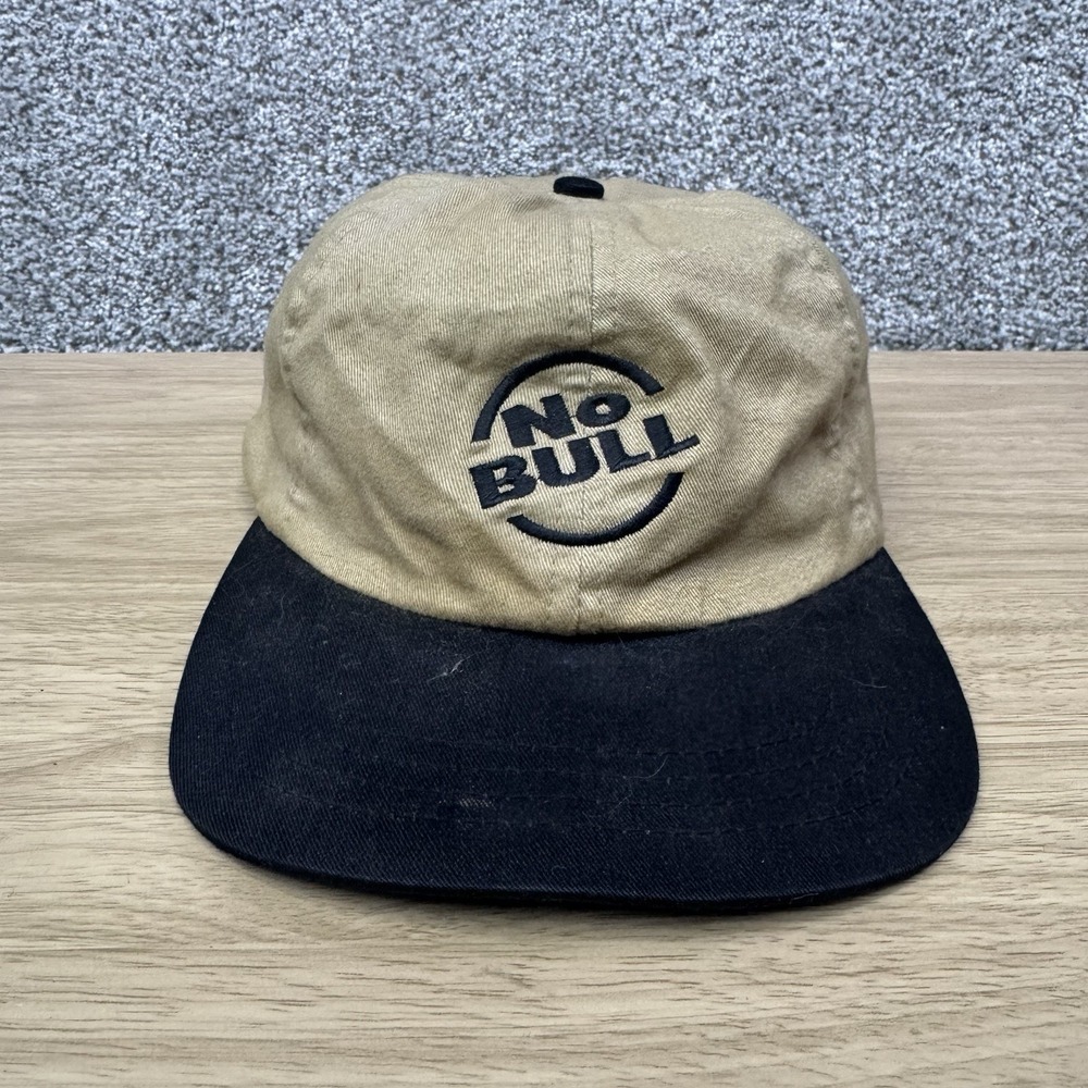 Vintage Winston Cigarettes No Bull Hat Cap Strap Back Tan Cotton Casual Men's